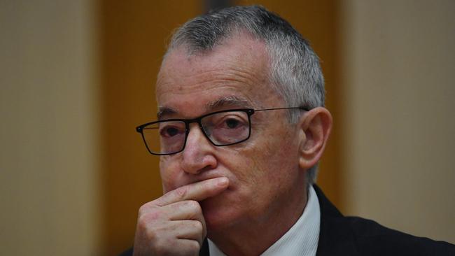 Chairman of Australia Post Lucio Di Bartolomeo during Environment and Communications Legislation Committee at Parliament House on March 23, 2021 in Canberra, Australia. (Photo by Sam Mooy/Getty Images)