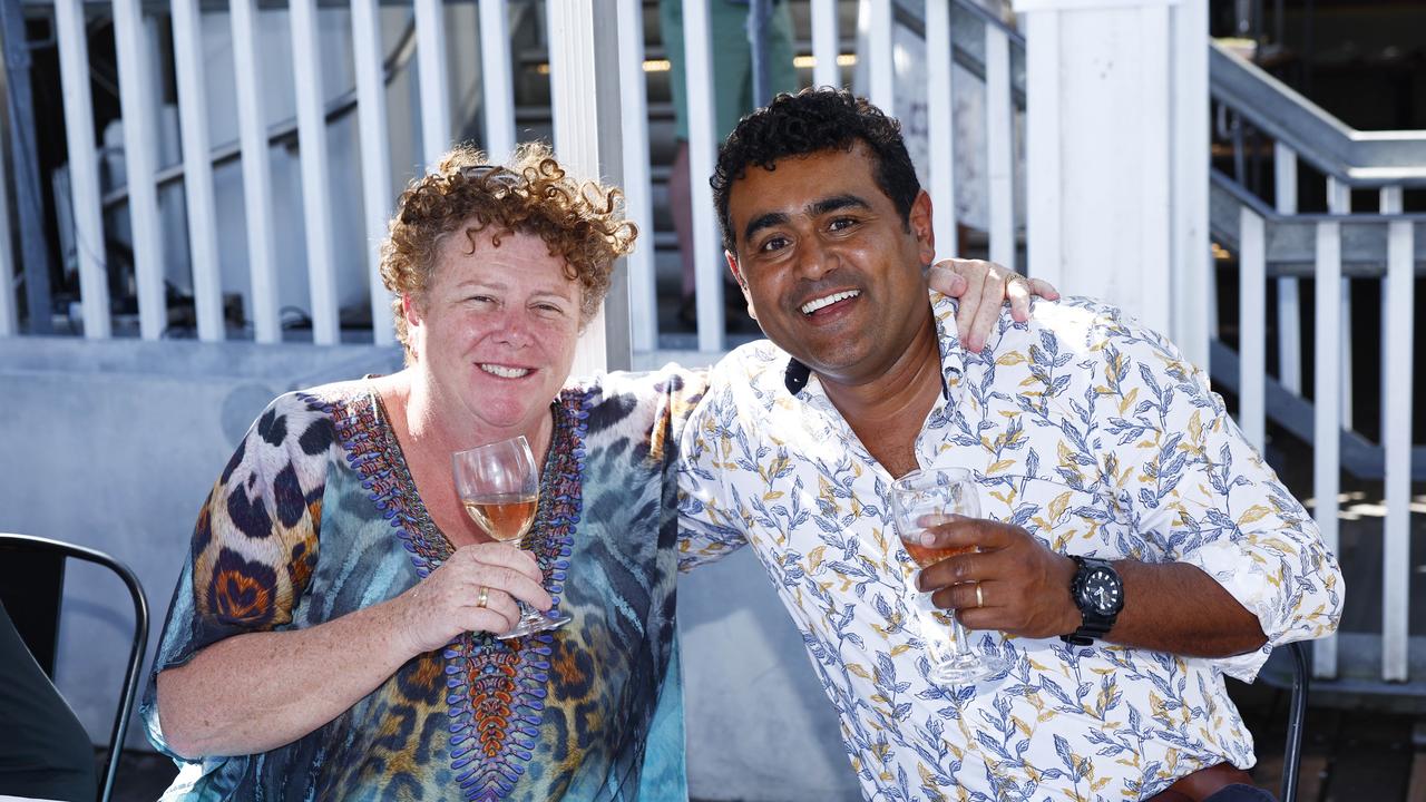 Melinda Tuckwell and Pedro Goncalves at the Longest Lunch at Hemmingways Brewery at the Crystalbrook Marina, Port Douglas. Picture: Brendan Radke