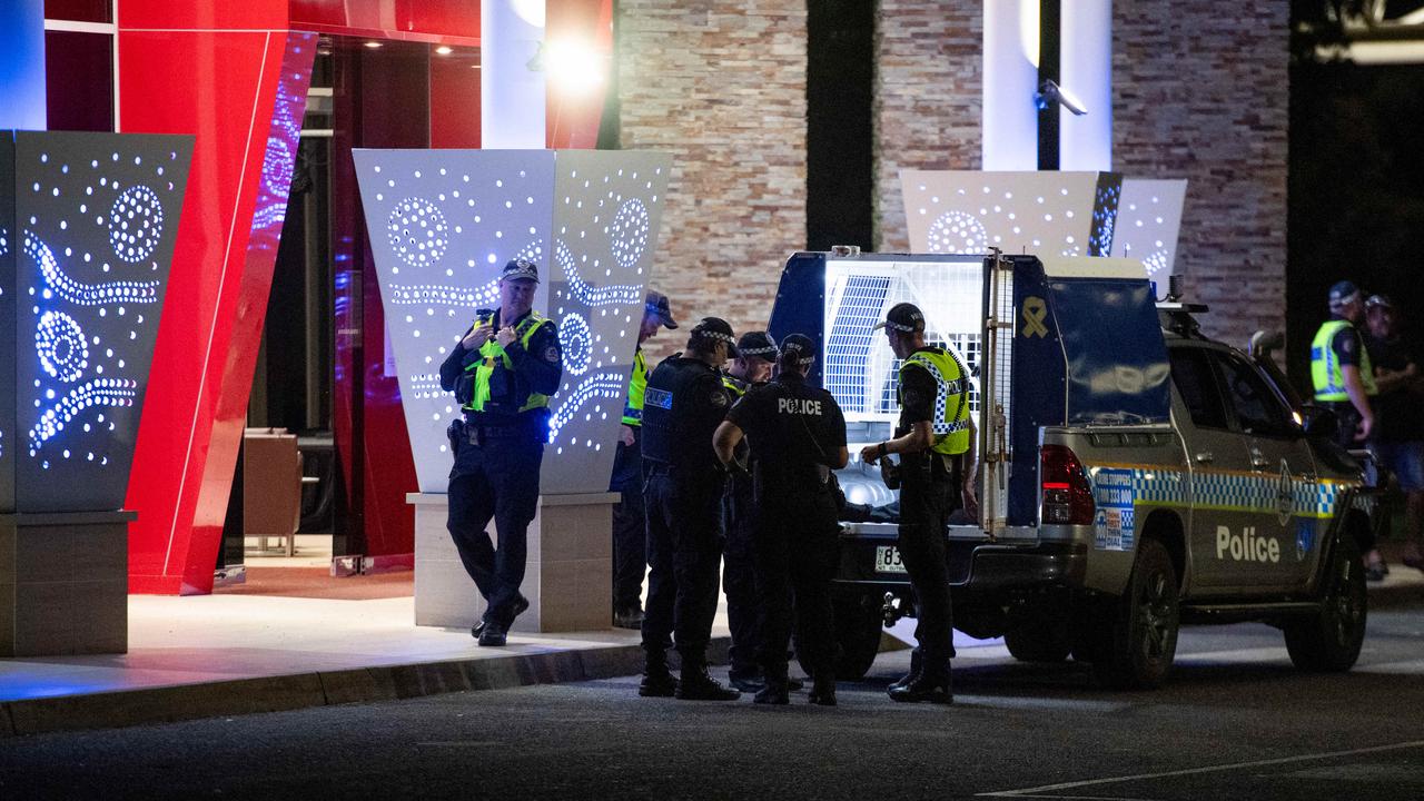 Police patrols during the Alice Springs youth curfew, on March 30, 2024. Picture: Pema Tamang Pakhrin