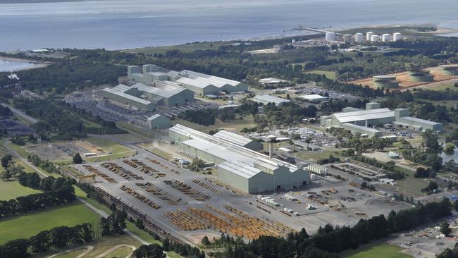 The incident occurred at the BlueScope Steel factory in Hastings.