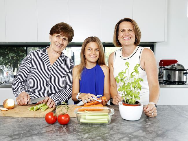 Maria Oliver with her mother Zora Crnjak and daughter Adrijana. Picture: Tim Hunter