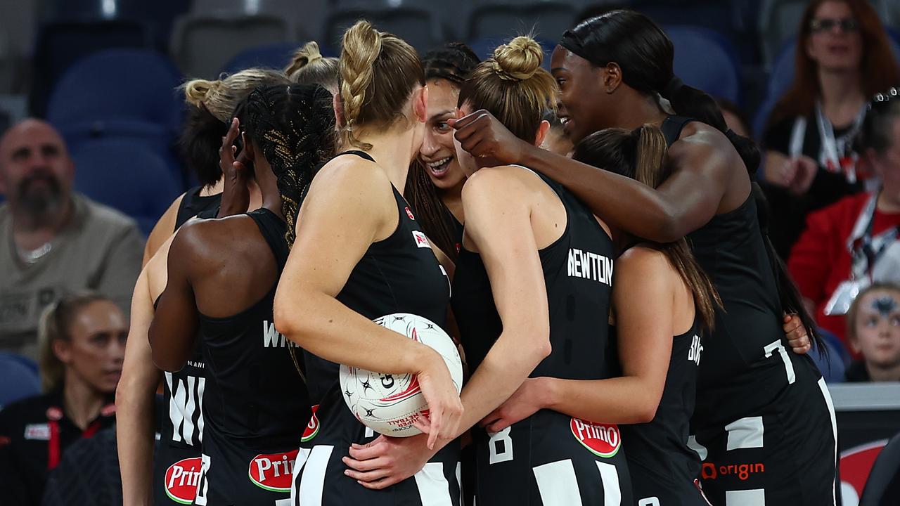 Hadley says her and the Swifts are shocked by the impending doom of the Collingwood Super Netball side. (Photo by Graham Denholm/Getty Images)