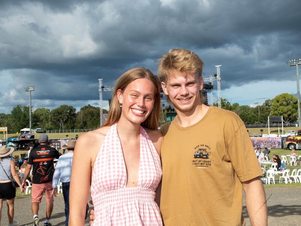 Bri Keegan and Caleb Hammond at Meatstock - Music, Barbecue and Camping Festival at Toowoomba Showgrounds.Friday March 8, 2024 Picture: Bev Lacey