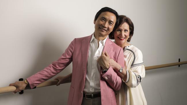 Li Cunxin and his wife Mary Li. Picture: Mark Cranitch.