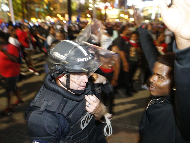 Protests in Charlotte turn ugly as police and protesters clash. Picture: Brian Blanco/Getty Images/AFP