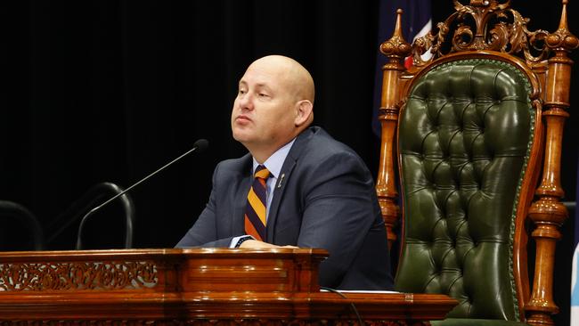 Speaker Curtis Pitt during the regional sitting of parliament in his hometown of Cairns. Picture: Brendan Radke