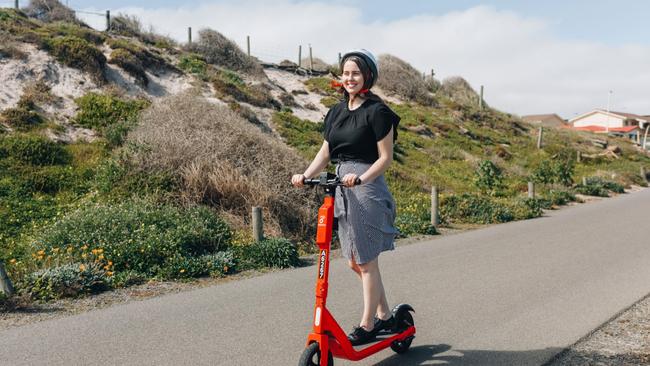 Usage of e-scooters from Outer Harbor to West Beach has been less than expected. Picture: Supplied