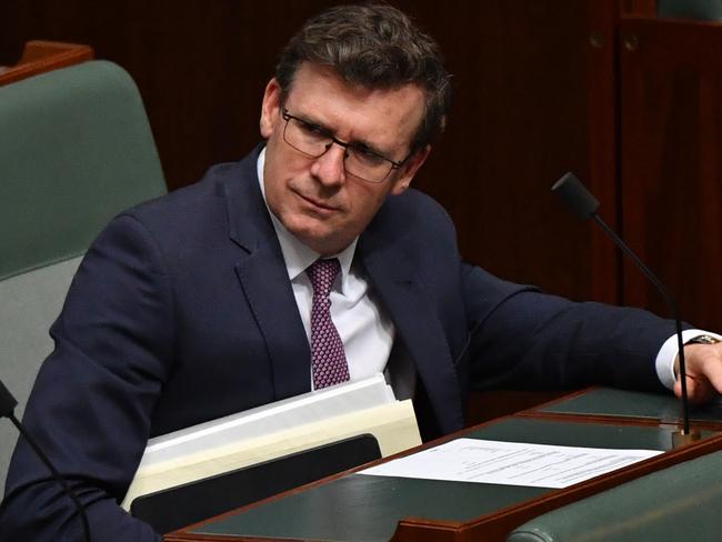 CANBERRA, AUSTRALIA - NOVEMBER 12: Minister for Cities Alan Tudge during Question Time in the House of Representatives at Parliament House on November 12, 2020 in Canberra, Australia.  The Coalition has relied on One Nation and Centre Alliance to pass its $4bn recession-busting wage subsidy JobMaker for young workers fracturing with Labor over a COVID-19 emergency relief measure. JobMaker is estimated to create 450,000 jobs, with Labor insisting on a job security amendment that would prevent employers sacking existing workers in order to qualify for the scheme. (Photo by Sam Mooy/Getty Images)