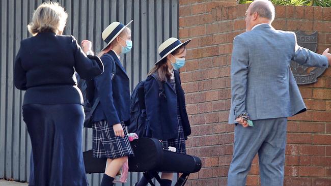 The discussion over whether to return to school was chaotic. Picture: Richard Dobson