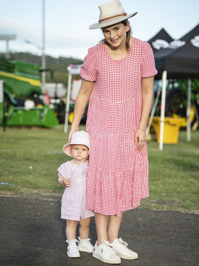 Sixteen-month-old Margot Whiteside with her mum Lexi Whiteside at the Toowoomba Royal Show, Friday, March 31, 2023. Picture: Kevin Farmer