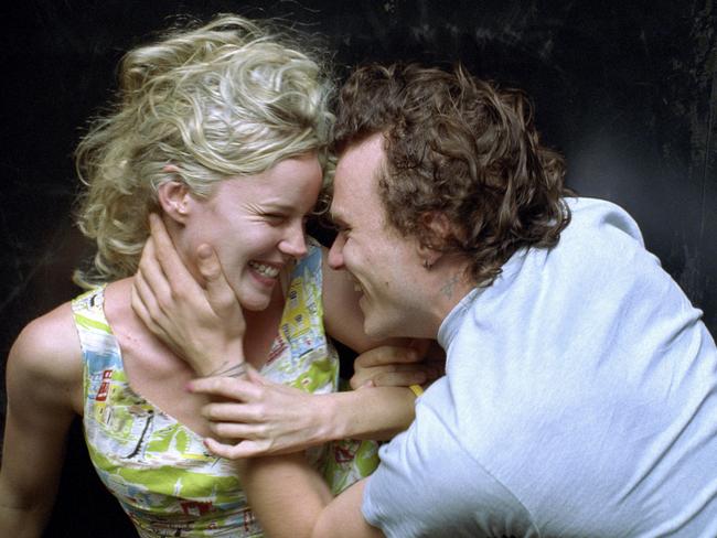 Abbie Cornish and Heath Ledger in <i>Candy</i>, the 2006 film produced by Fink. Picture: Hugh Hartshorne