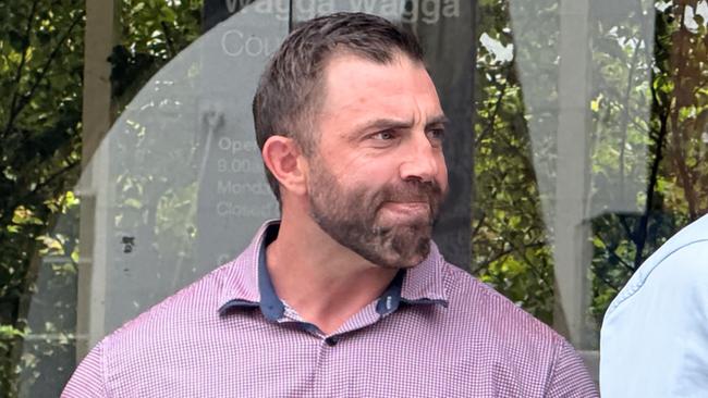 NSW Police senior constable Brayden James Sharrock leaving Wagga Wagga Local Court in November, 2024. Picture: Dylan Arvela