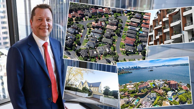 Tale of two Sydneys: Paul Scully, left, says rich inner city NIMBY councils like Woollahra, and Mosman with their mansions, and harbour views, need to take up some deveopment slack to deal with the housing crisis, rather than pushing more people west and far from their jobs. Pictures: News Corp