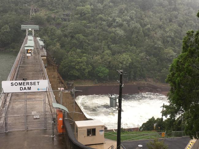 Water released at Somerset Dam.