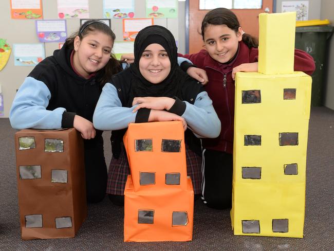 Grade 5 and 6 students Kamar, Fatima and Aleyna at Coolaroo South Primary School are taking part in a Kids Teaching Kids conference at the end of the month, funded by Melbourne Water. They have the chance to teach each other about groundwater, the water cycle and pollution.