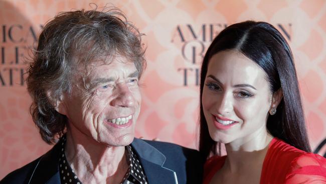 Mick Jagger and partner, former ballerina and author Melanie Hamrick. Picture: AFP