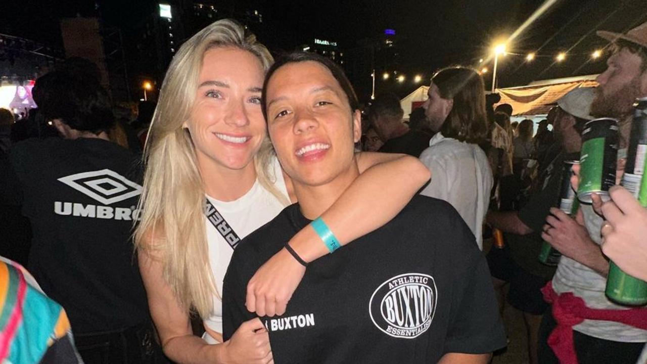 Sam Kerr's moment with girlfriend as Matildas praised for beautiful  post-match act