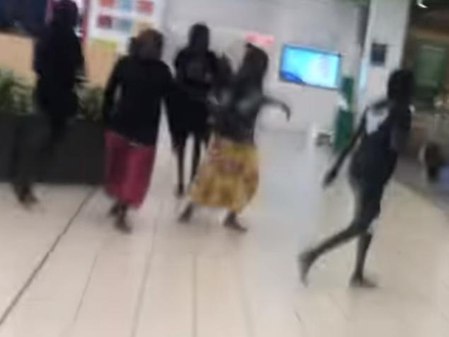 Massive fight breaks out at Darwin CBD Woolworths. Picture: Supplied.