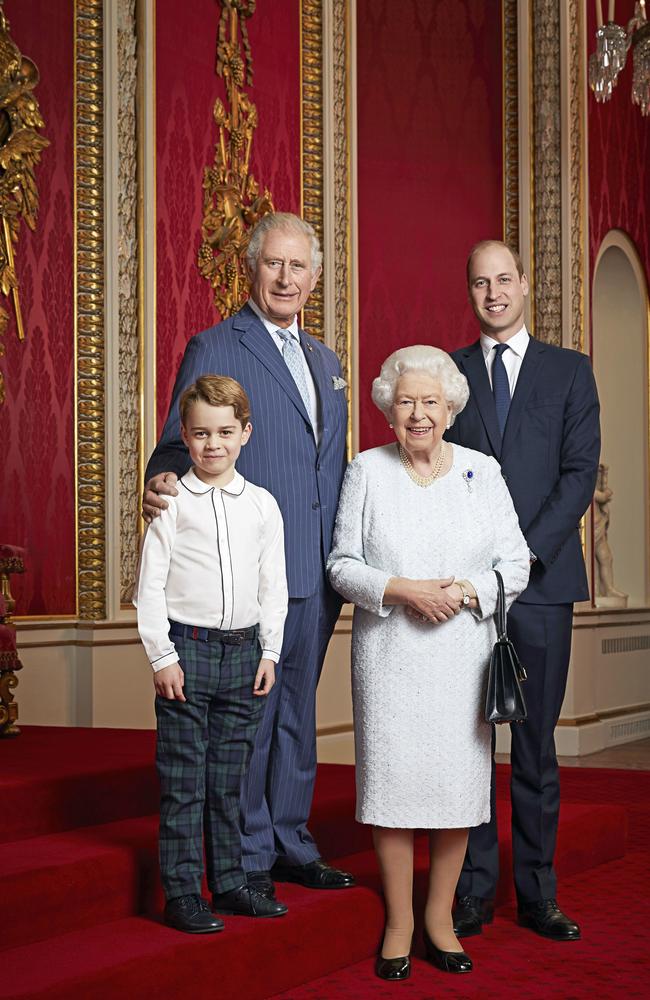 The lines of succession in January 2020. Picture: Ranald Mackechnie / BUCKINGHAM PALACE / AFP.