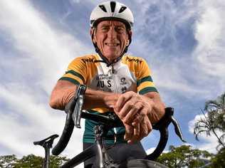 GOING THE DISTANCE: 73-year-old Mick Patton is still breaking records in cycling. Picture: Warren Lynam