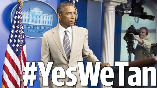 Barack Obama's tan suit sparks #YesWeTan craze