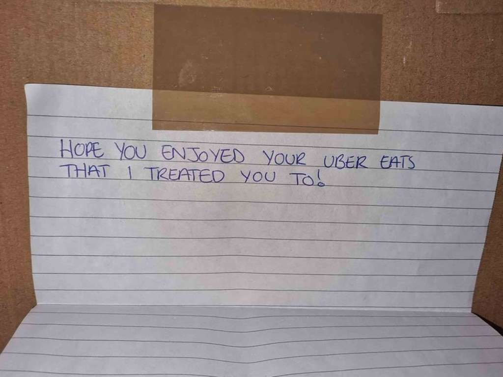 The scammers had hacked Emma’s account to order the food – making their delivery address easy to find. Picture: Deadline News