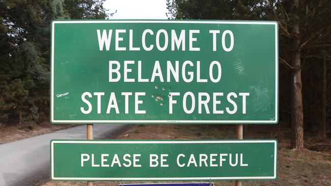 A sign near the entrance to Belanglo State Forest in the NSW Southern Highlands.