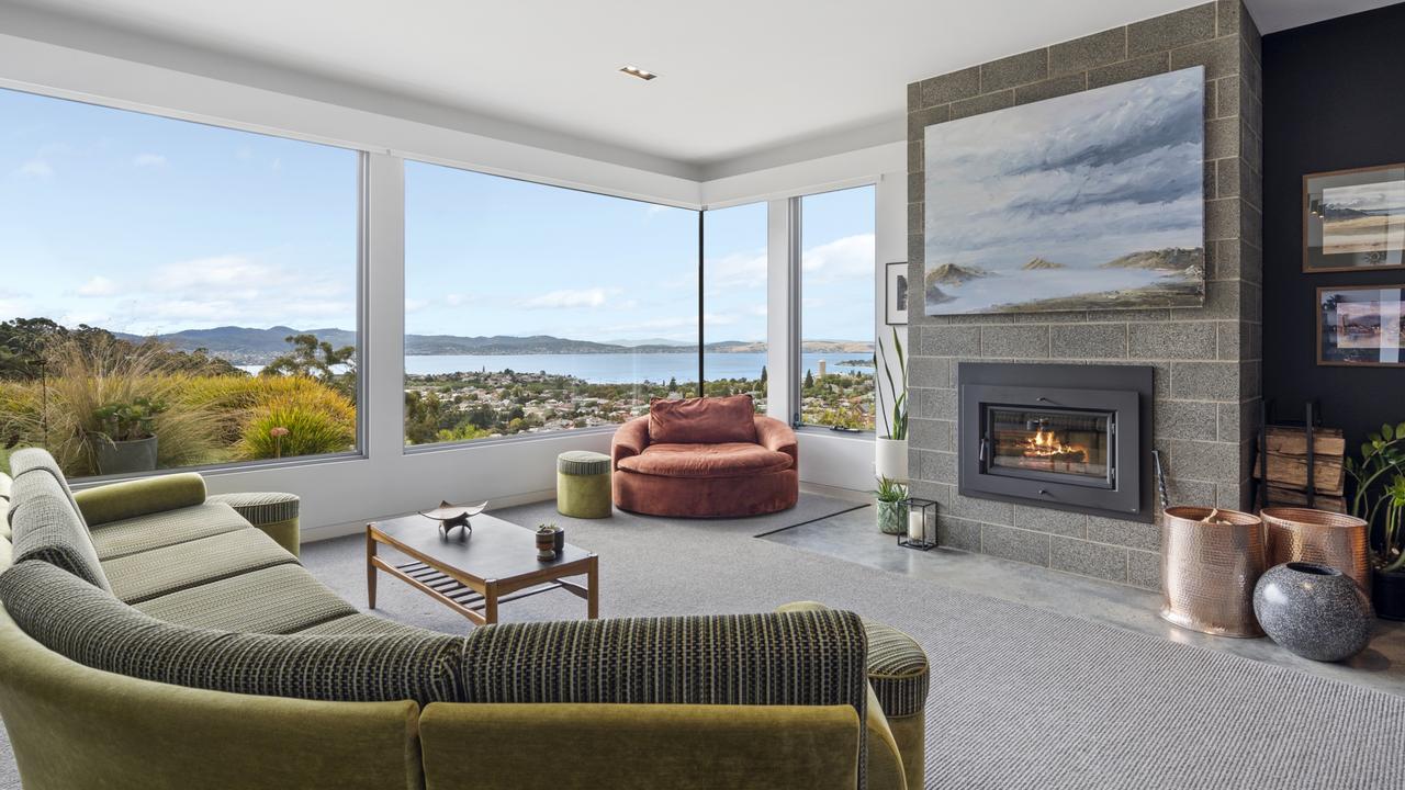 18 Thelma Drive West Hobart is currently for sale via expressions of interest. Photo: Peterswald