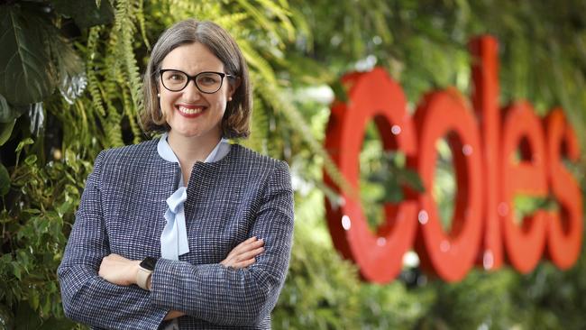 Coles CEO Leah Weckert poses for a photo at Coles Store Support Centre, Melbourne, Australia on February 27th 2024. Photo by Martin Keep/Coles