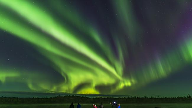 The northern lights at Prosperous Lake, near Yellowknife. Picture: Getty Images