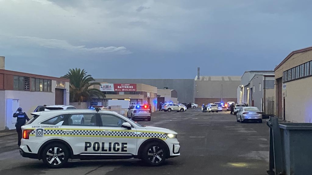 Police at the scene of a the shooting at Royal Park. Picture: Todd Lewis