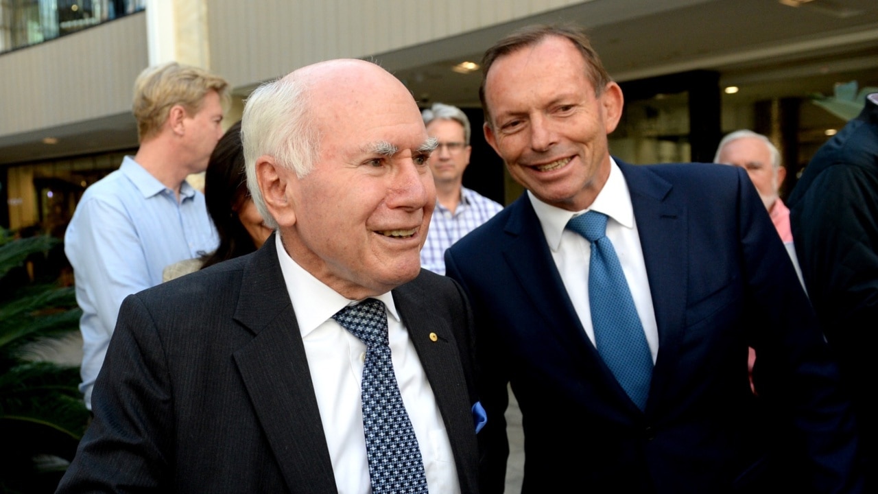 Abbott and Howard campaign in Warringah