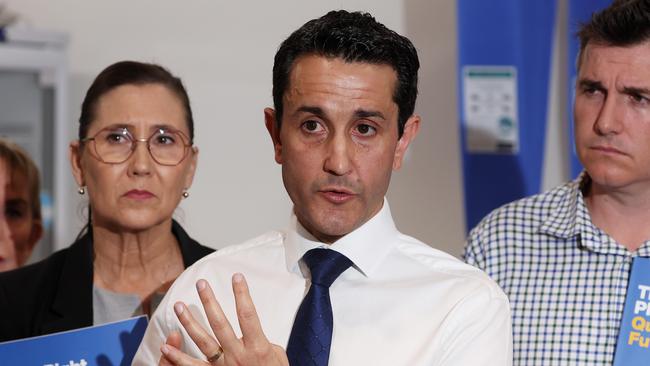 Leader of the Opposition David Crisafulli during a media conference at The Family Practice Emu Park. Picture: Liam Kidston.