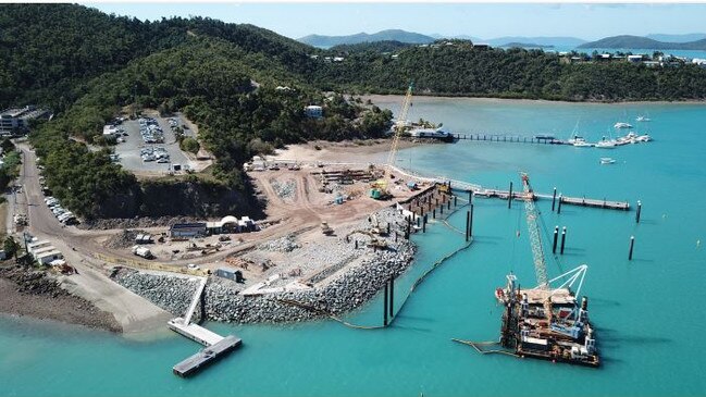 The Shute Harbour reconstruction is under way.