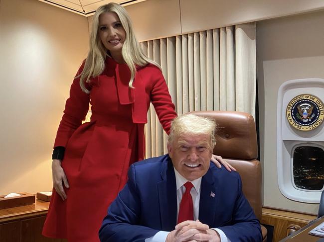 Donald Trump and Ivanka Trump night before election day. Picture: Ivanka Trump/Twitter