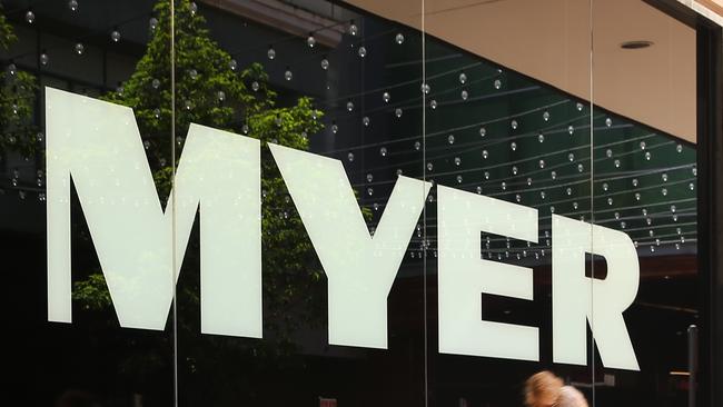 Shares in Myer closed at a new low of 52c yesterday