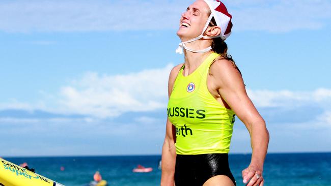 Harriet Brown wins the board title at the Australian Surf Lifesaving Titles in WA. Pictures: HARVPIX.COM