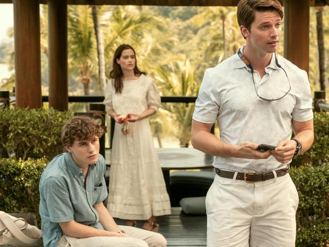 Tensions aplenty: The Ratliff kids showcased adults who haven’t left the nest in the latest season of White Lotus. Picture: Binge