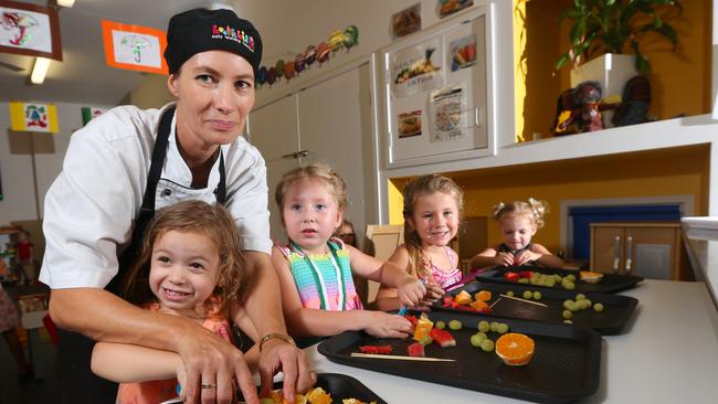 Chef Nicola Wallace giving some cooking tips at Kool Kids, Nerang. Picture: Regi Varghese