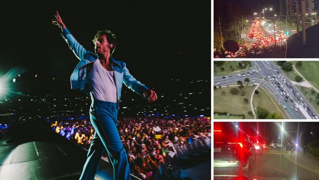 There was traffic chaos after Harry Styles' Gold Coast concert on Tuesday night.