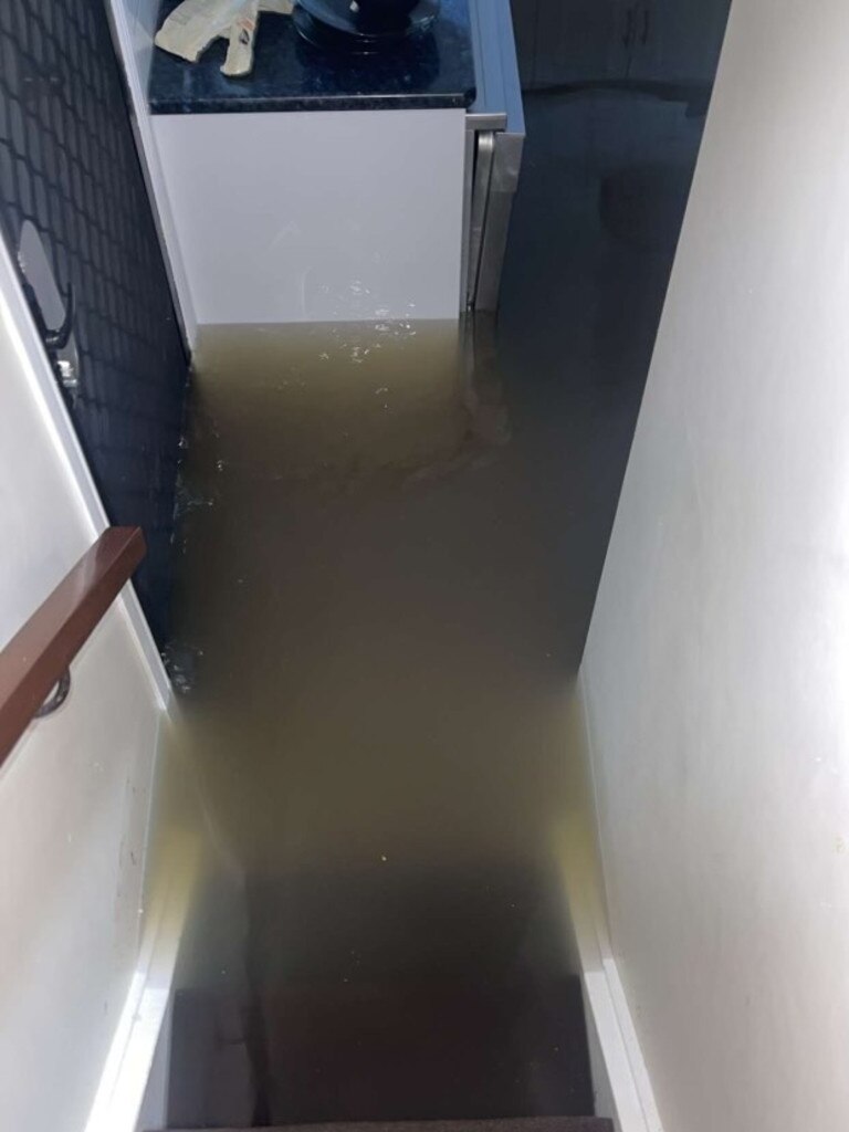 Real estate agent Tara Bradbury said this is what some of her tenants on The Esplanade in Hervey Bay woke up to on Sunday morning after wild weather from ex-Tropical Cyclone Albert.