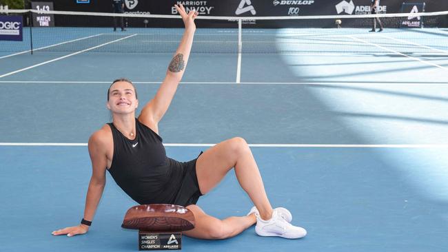 Can Aryna Sabalenka carry her form in Adelaide into 2023’s first Grand Slam? (Photo by Brenton Edwards/ AFP)