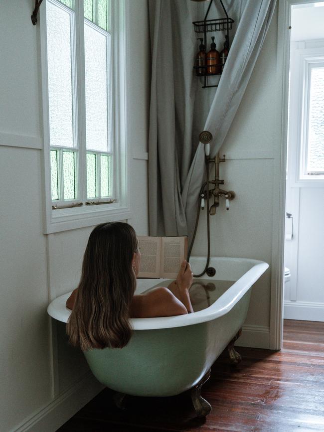 Soak up the serenity in the claw-foot tub. Picture: Luke &amp; Jess @_aswewander