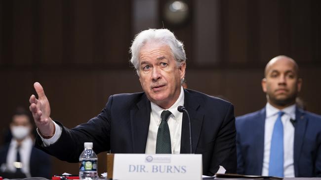 CIA Director William Burns testifies during the Senate Select Intelligence Committee hearing on "Worldwide Threats" in March, 2022. Picture: Bill Clark / Getty Images