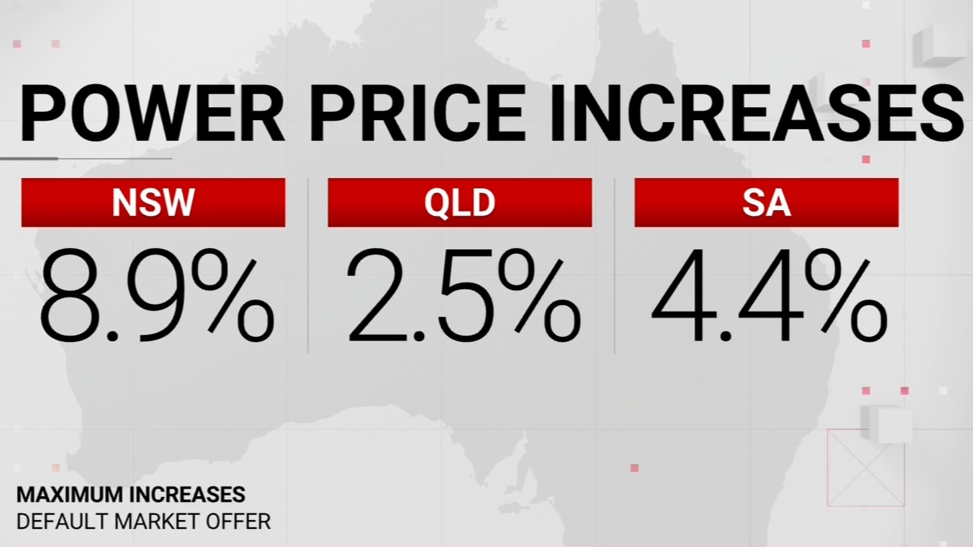 Australian Energy Regulator approves power price hikes of up to 9 per cent