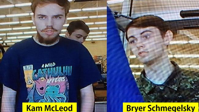 Kam McLeod and Bryer Schmegelsky had been on the run for three weeks. Picture: AFP.