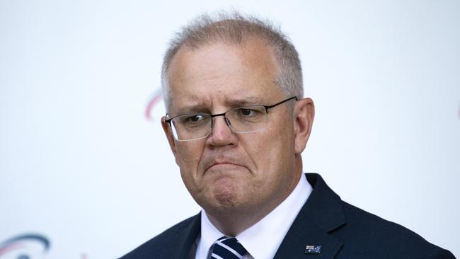 Scott Morrison on China: ‘Some suggest that this all could be fixed by a phone call. I think that doesn’t really appreciate what’s really at stake here.’ Picture: Sarah Matray