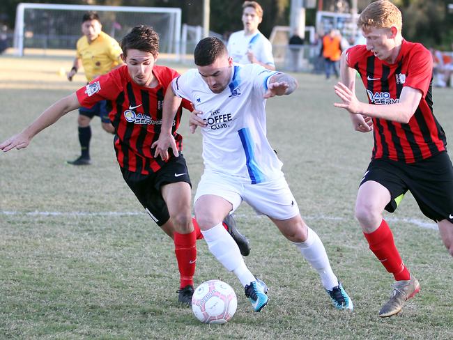 Surfers Paradise Calvin McCallion in action against Burleigh Heads in the major semi final.