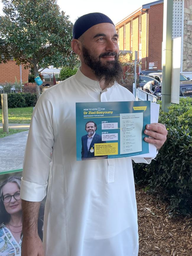 Sheik Wesam Charkawi, The Muslim Vote convener, on Saturday in Greenacre. Picture: Alexi Demetriadi