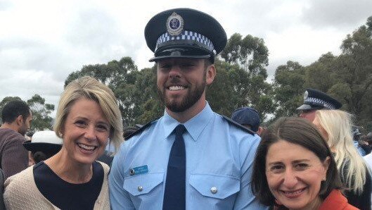 Kristina Keneally with son Daniel Keneally and Gladys Berejiklian